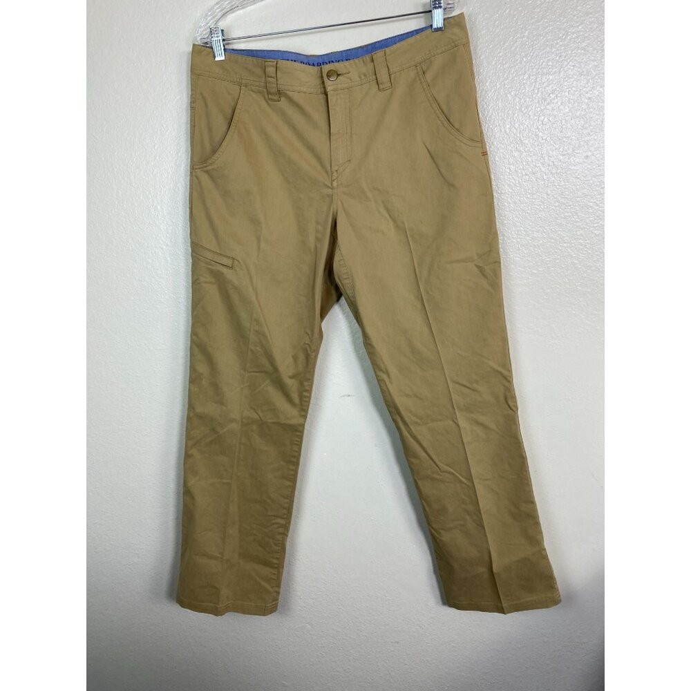Toad&Co‎ The Boarding Pass Mens Organic Cotton Brown Pants Size 34 Cargo Outdoor